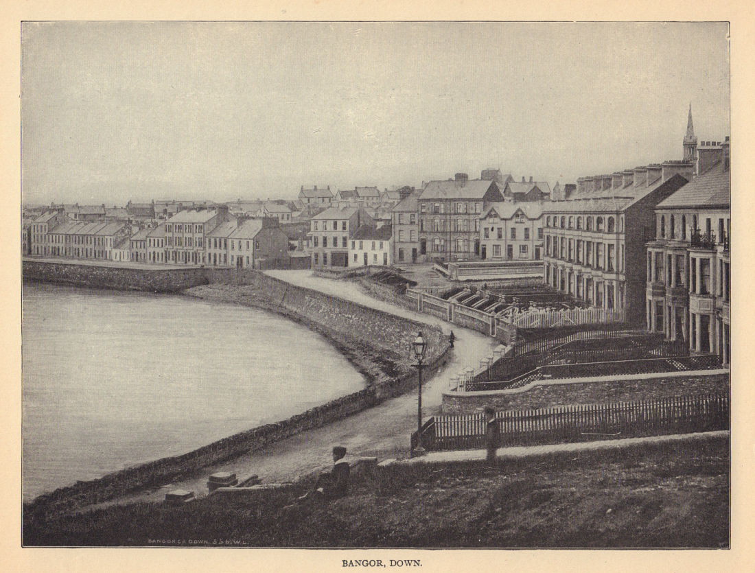 Bangor, Down. Ireland 1905 old antique vintage print picture